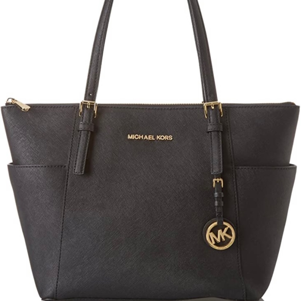 Micheal Kors jet set black small tote bag